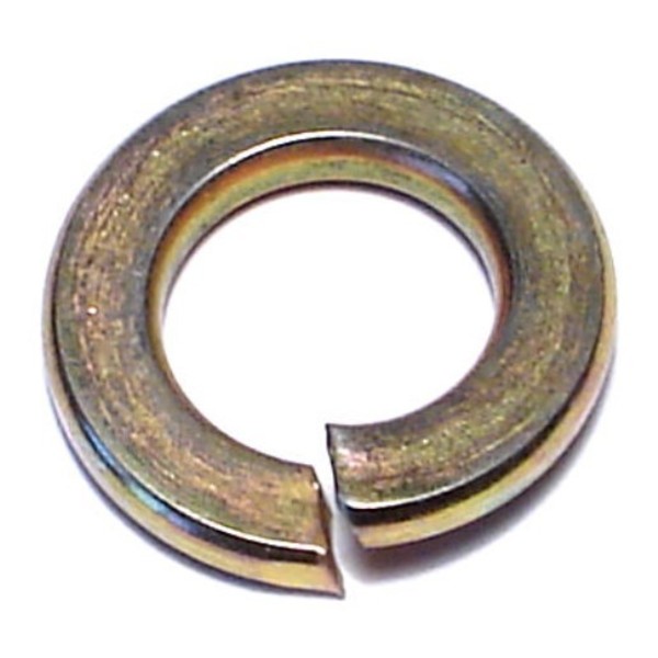 Midwest Fastener Split Lock Washer, For Screw Size 3/8 in Steel, Zinc Yellow Finish, 50 PK 08217